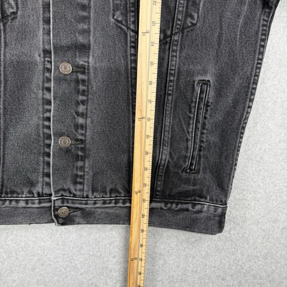 Vintage Levis Jacket Mens Large Black Faded Trucker Denim Type 3 Jean 70507 - Picture 16 of 16